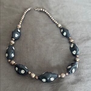 Bobara Fendergrast bead and polymer cat necklace.